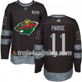 Minnesota Wild tröja Zach Parise 11 1917-2017 100th Anniversary Adidas Svart Authentic - NHL Tröjor Herr